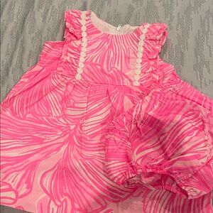 Lilly Pulitzer Vibrant Pink Diaper Cover Set